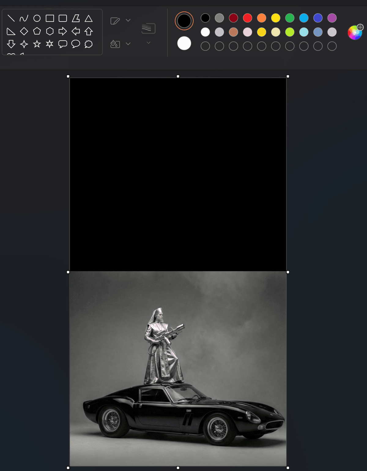 Step 3: Black mask preparation